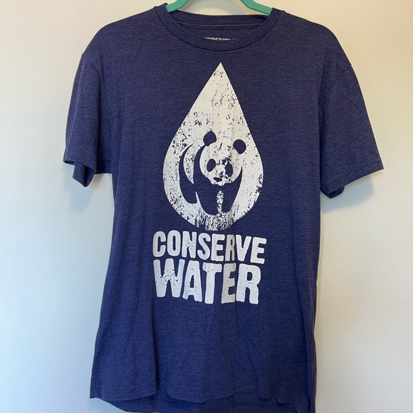 WWF Other - Vintage WWF Blue Conserve Water Graphic T-Shirt